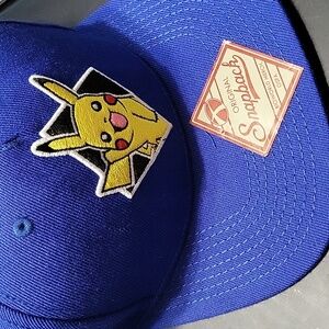 Blue Pikachu Baseball Snapback Cap